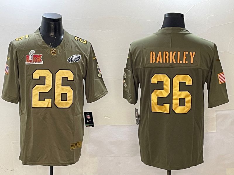 Men Philadelphia Eagles #26 Barkley Green gold 2025 Nike Vapor Limited NFL Jersey style 3->philadelphia eagles->NFL Jersey